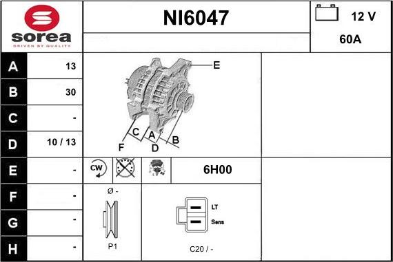 Sera NI6047 - Alternatore autozon.pro