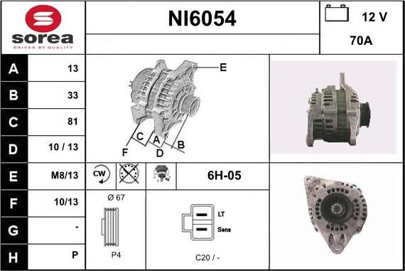 Sera NI6054 - Alternatore autozon.pro