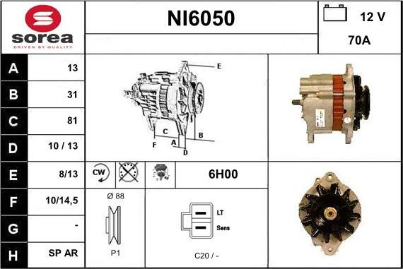 Sera NI6050 - Alternatore autozon.pro