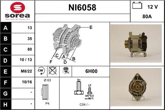 Sera NI6058 - Alternatore autozon.pro