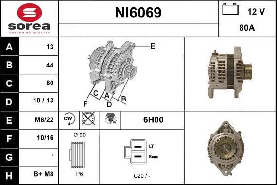 Sera NI6069 - Alternatore autozon.pro