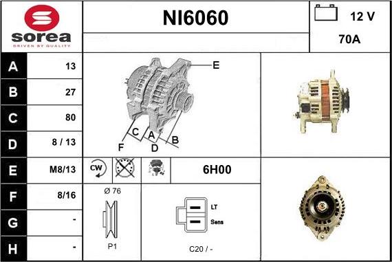 Sera NI6060 - Alternatore autozon.pro