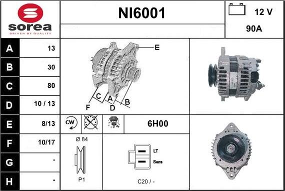 Sera NI6001 - Alternatore autozon.pro