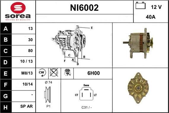 Sera NI6002 - Alternatore autozon.pro