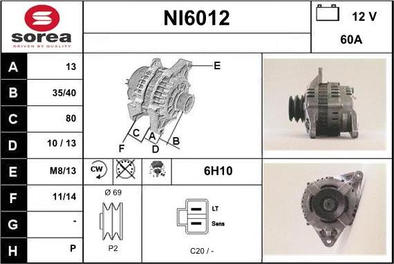 Sera NI6012 - Alternatore autozon.pro