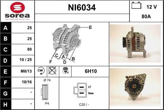 Sera NI6034 - Alternatore autozon.pro