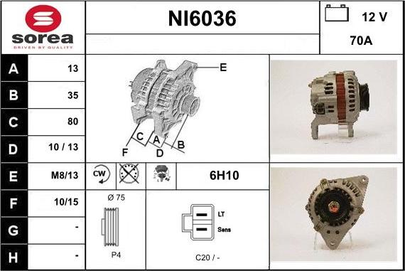 Sera NI6036 - Alternatore autozon.pro