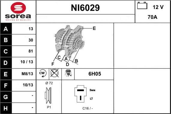 Sera NI6029 - Alternatore autozon.pro