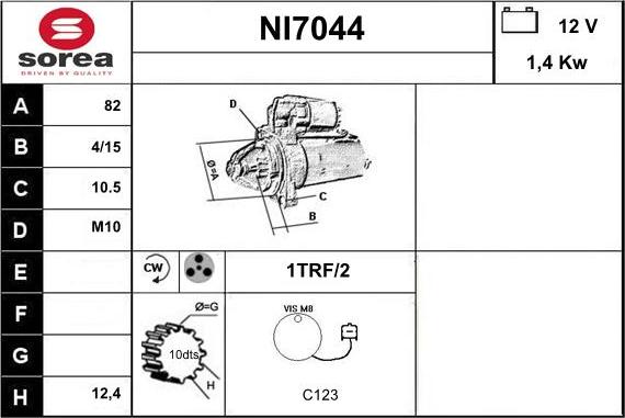 Sera NI7044 - Motorino d'avviamento autozon.pro