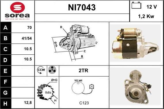 Sera NI7043 - Motorino d'avviamento autozon.pro