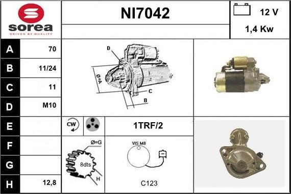 Sera NI7042 - Motorino d'avviamento autozon.pro