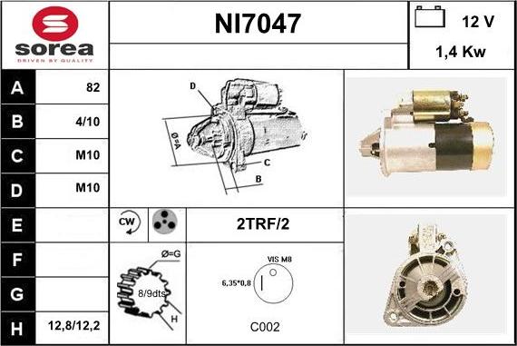 Sera NI7047 - Motorino d'avviamento autozon.pro