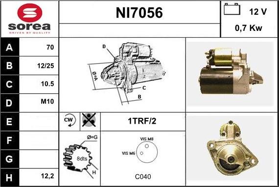 Sera NI7056 - Motorino d'avviamento autozon.pro