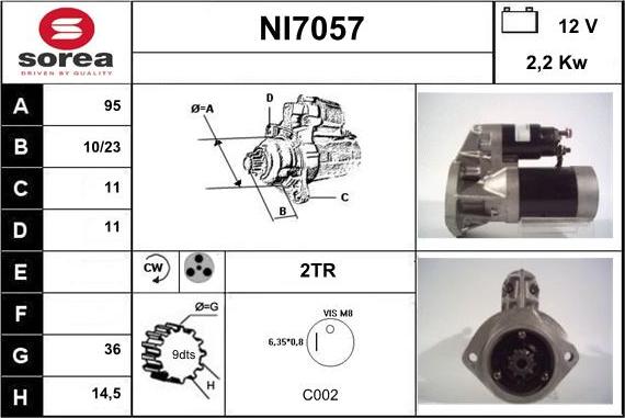 Sera NI7057 - Motorino d'avviamento autozon.pro