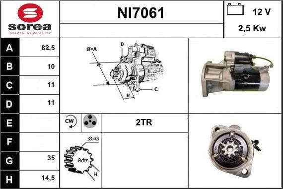 Sera NI7061 - Motorino d'avviamento autozon.pro