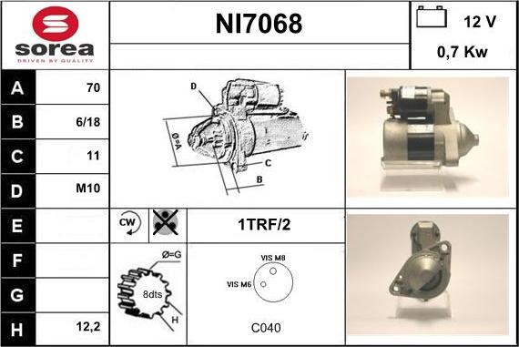 Sera NI7068 - Motorino d'avviamento autozon.pro