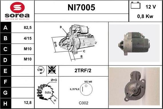 Sera NI7005 - Motorino d'avviamento autozon.pro