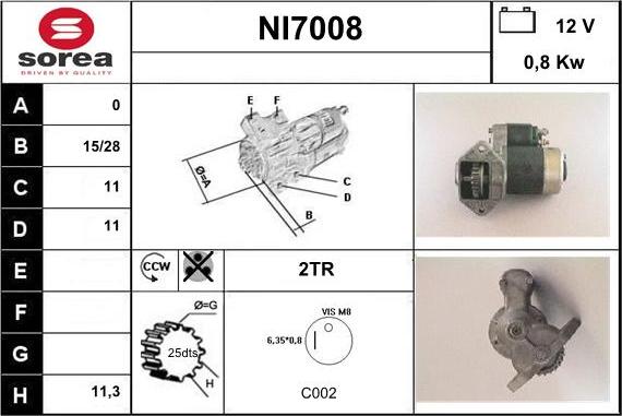 Sera NI7008 - Motorino d'avviamento autozon.pro