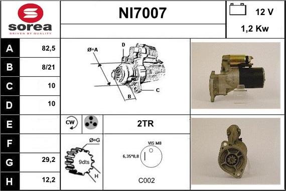 Sera NI7007 - Motorino d'avviamento autozon.pro