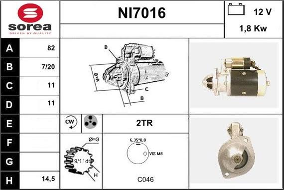 Sera NI7016 - Motorino d'avviamento autozon.pro