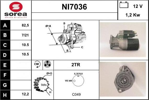 Sera NI7036 - Motorino d'avviamento autozon.pro