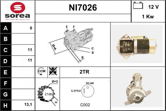 Sera NI7026 - Motorino d'avviamento autozon.pro