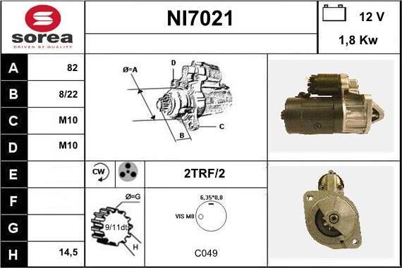 Sera NI7021 - Motorino d'avviamento autozon.pro