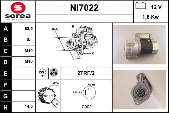 Sera NI7022 - Motorino d'avviamento autozon.pro