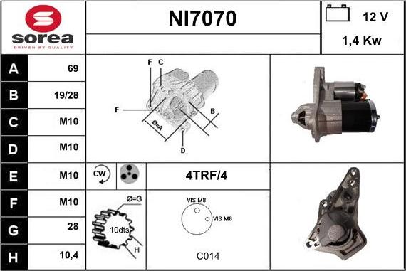 Sera NI7070 - Motorino d'avviamento autozon.pro