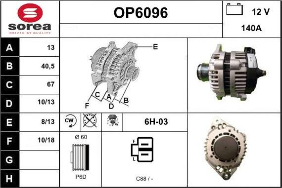 Sera OP6096 - Alternatore autozon.pro