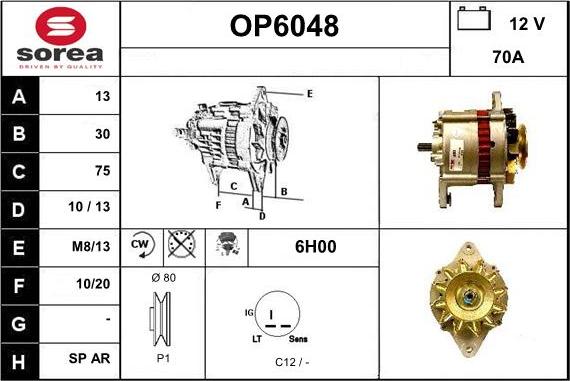 Sera OP6048 - Alternatore autozon.pro