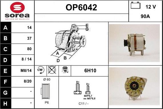 Sera OP6042 - Alternatore autozon.pro