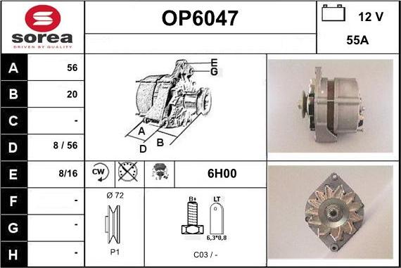 Sera OP6047 - Alternatore autozon.pro