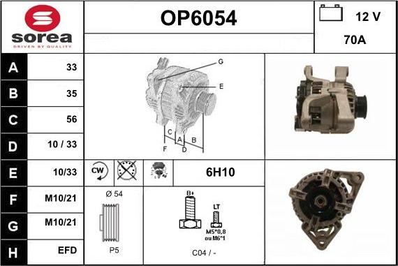 Sera OP6054 - Alternatore autozon.pro