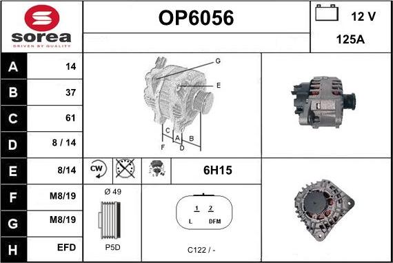 Sera OP6056 - Alternatore autozon.pro