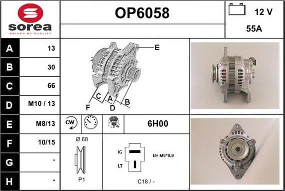 Sera OP6058 - Alternatore autozon.pro