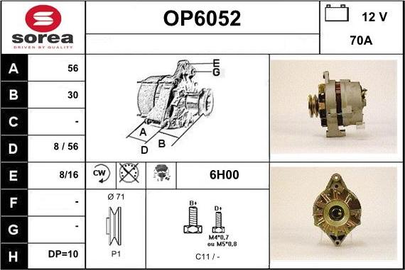 Sera OP6052 - Alternatore autozon.pro