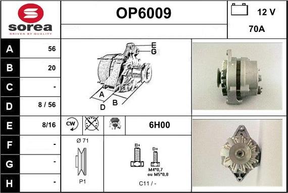 Sera OP6009 - Alternatore autozon.pro