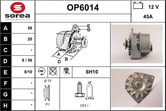 Sera OP6014 - Alternatore autozon.pro