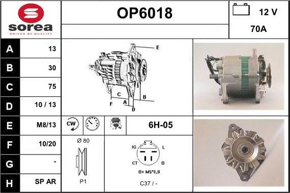 Sera OP6018 - Alternatore autozon.pro