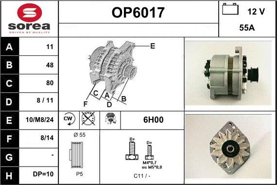 Sera OP6017 - Alternatore autozon.pro