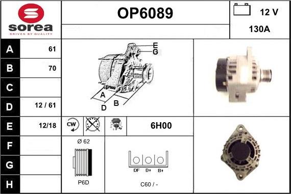 Sera OP6089 - Alternatore autozon.pro