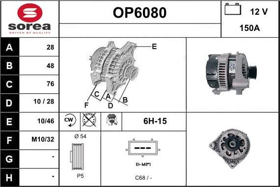 Sera OP6080 - Alternatore autozon.pro