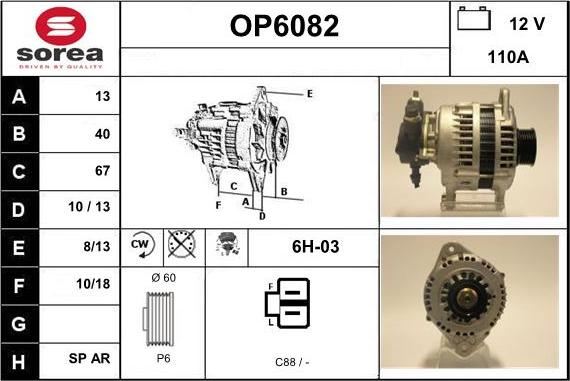 Sera OP6082 - Alternatore autozon.pro