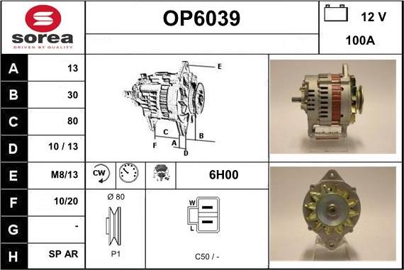 Sera OP6039 - Alternatore autozon.pro