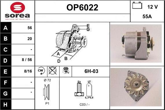 Sera OP6022 - Alternatore autozon.pro