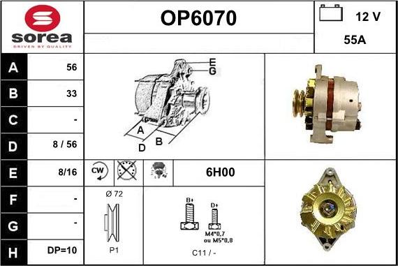 Sera OP6070 - Alternatore autozon.pro