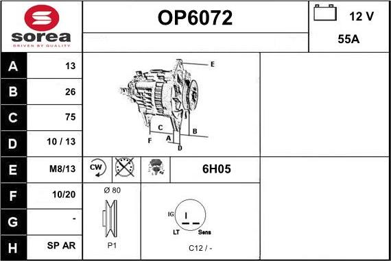 Sera OP6072 - Alternatore autozon.pro