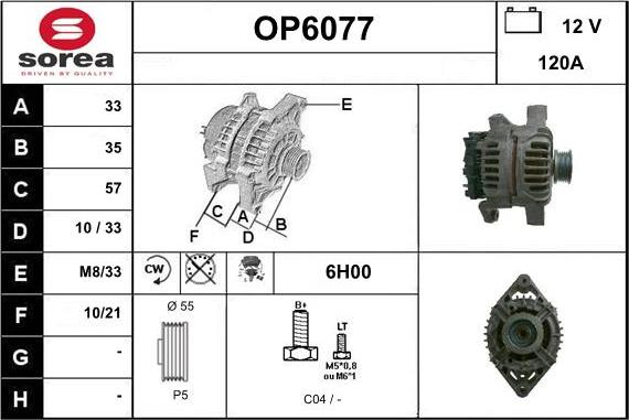 Sera OP6077 - Alternatore autozon.pro