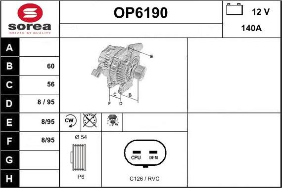 Sera OP6190 - Alternatore autozon.pro